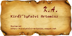 Királyfalvi Artemisz névjegykártya